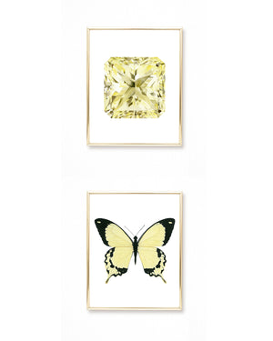 Yellow Diamond and Butterfly Set